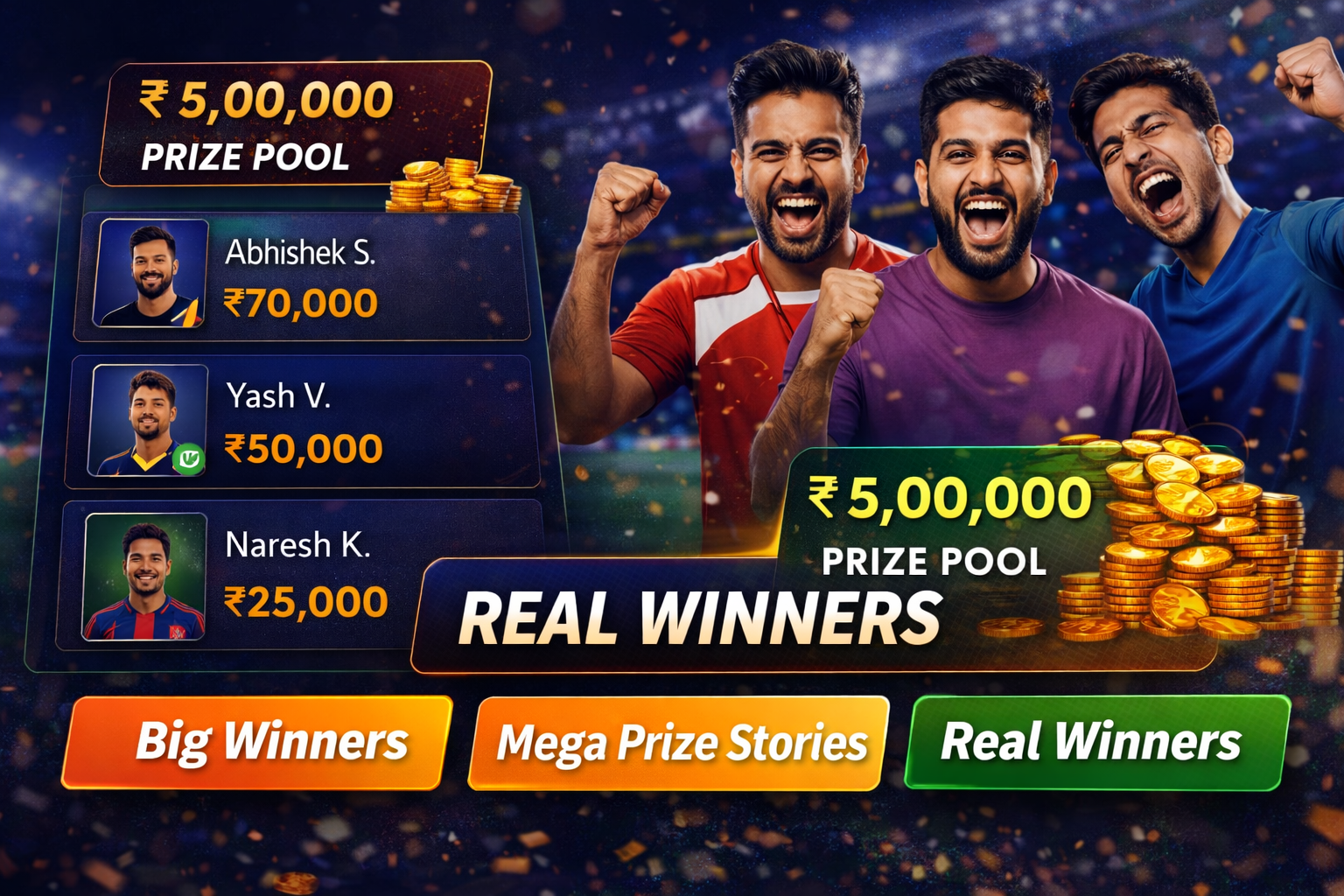 Come App Zone fantasy cricket result notes